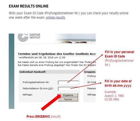 goethe-institut results|How to view Exam Results online .